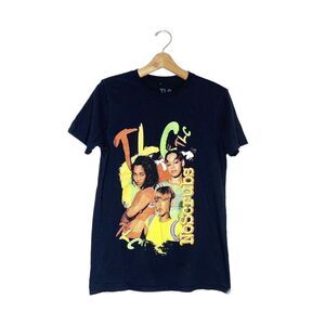 TLC M Medium No Scrubs T-Shirt Black Short Sleeve 90s Style Graphic Tee R&B Rap
